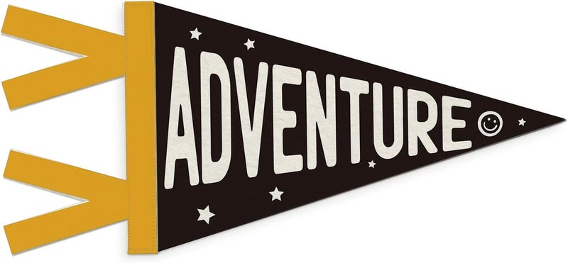 SJDFCSA Boy Nursery Decor, Adventure Sign Wall Hanging Pennant Flag Banner, Adventure Nursery Wall Decorations for Kids Toddler Boys Room Bedroom Playroom Decor - Image 1
